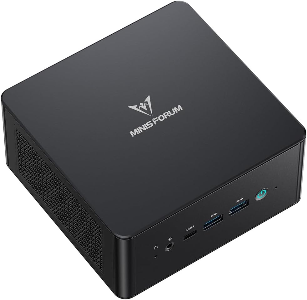 MINISFORUM UM890 Pro Mini PC, AMD Ryzen 9 8945HS (up to 5.2GHz) Mini Computers, 64GB DDR5 5600MHz RAM&1TB PCIe 4.0 SSD, Mini Desktop Quad Display HDMI/DP1.4/USB-C, AMD Radeon 780M/Dual LAN 2.5G