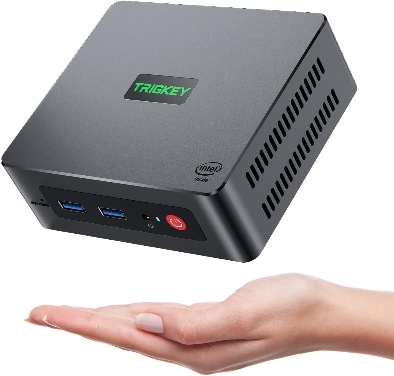 TRIGKEY Mini PC, Intel 12th Gen N100(4C/4T, up to 3.4GHz), 16G DDR4 500G SSD G4 Mini Desktop Computer, Dual HDMI 4K@60Hz Output, WiFi-6, BT 5.2, Auto Power on, Wake-on-LAN