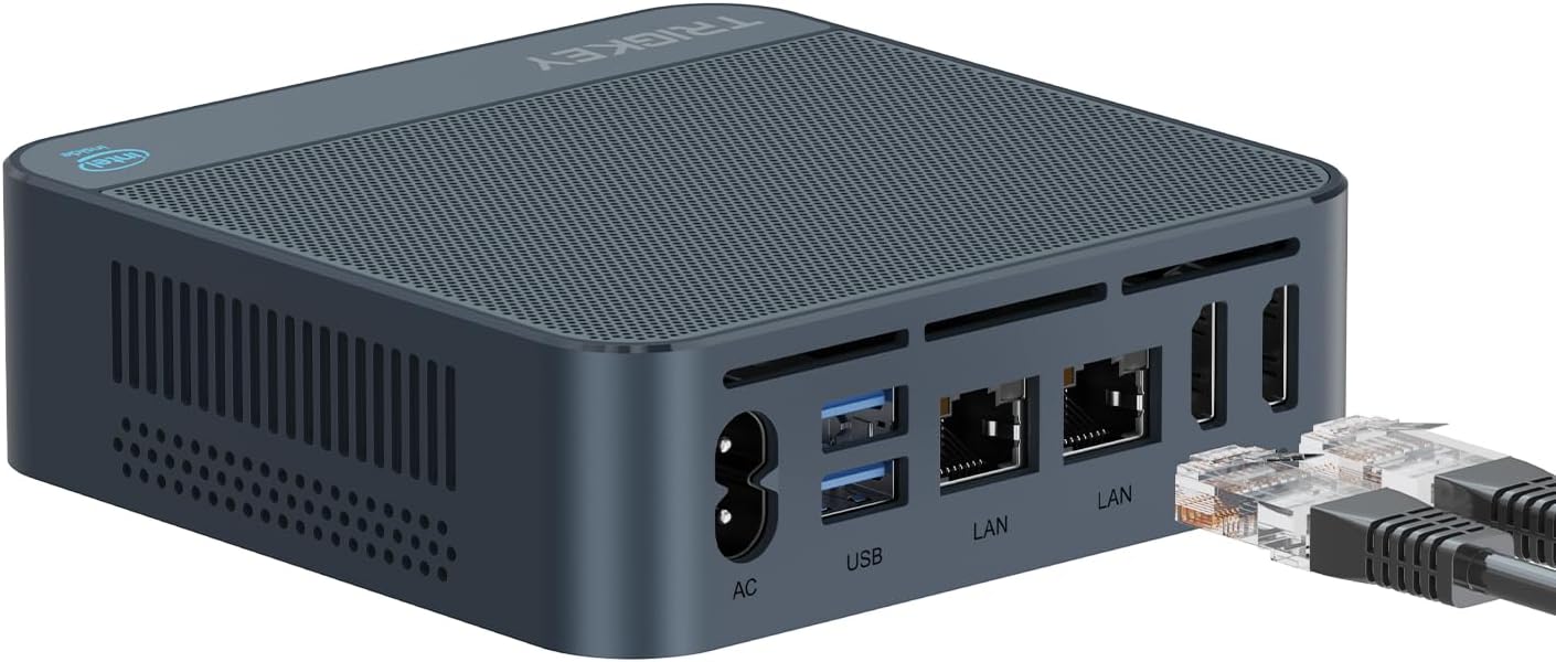 TRIGKEY Key-N150 Mini PC, 12th Gen Intel Twin Lake N150(up to 3.60GHz) Mini Desktop Computer, 16G DDR4 500G M.2 PCIeX4 SSD Business Mini PC/Dual HDMI/1000M LAN*2/WiFi 5/BT 5.0/USB 3.2 * 3