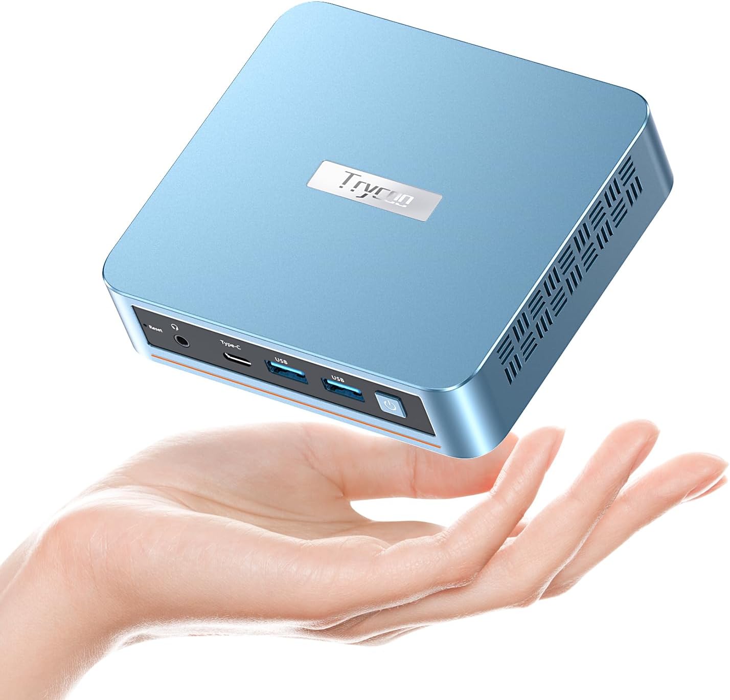 WI-6 Mini PC,Intel Alder Lake N95(3.4 GHz) Mini Computer, 8GB RAM 256GB M.2 SSD,Support Triple 4K UHD/HD 2.0/LAN/Dual-Band WiFi for Home/Office (Intel 12th N195 8GB DDR4 RAM 256GB SSD)