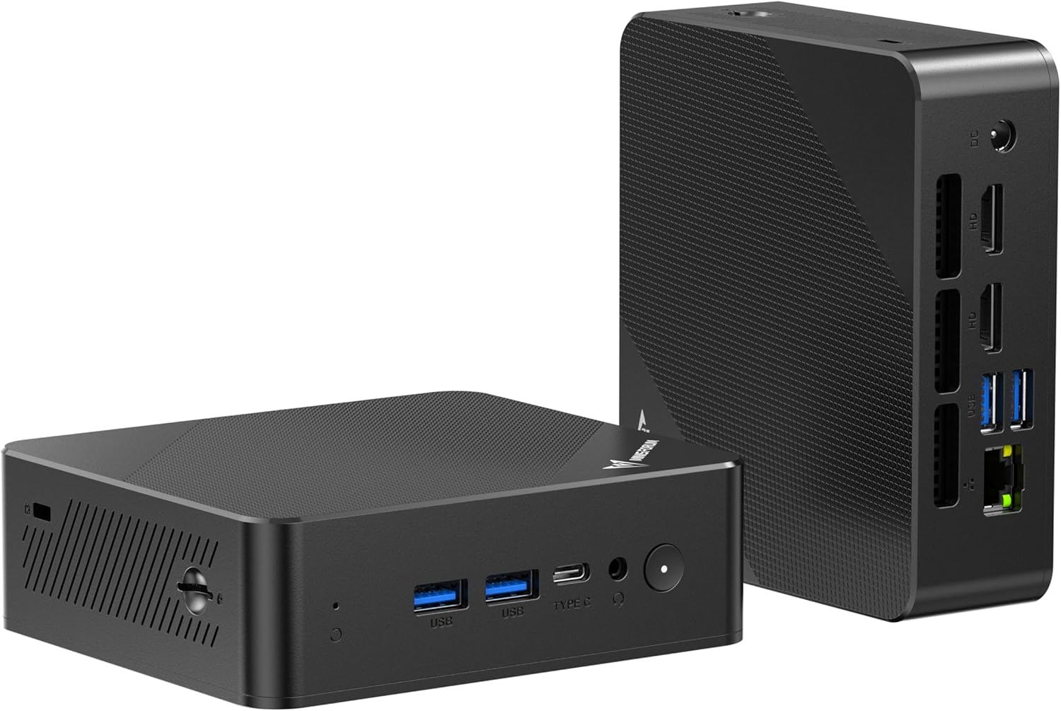 MINISFORUM UN100P Mini PC, Intel 12th Gen Alder Lake- N100,16 GB DDR4 RAM 512 GB PCIe SSD, Mini Desktop PC 4K Triple Display, 4xUSB Ports,2.5G RJ45 LAN,Business PC for Home-Server/Network Firewall