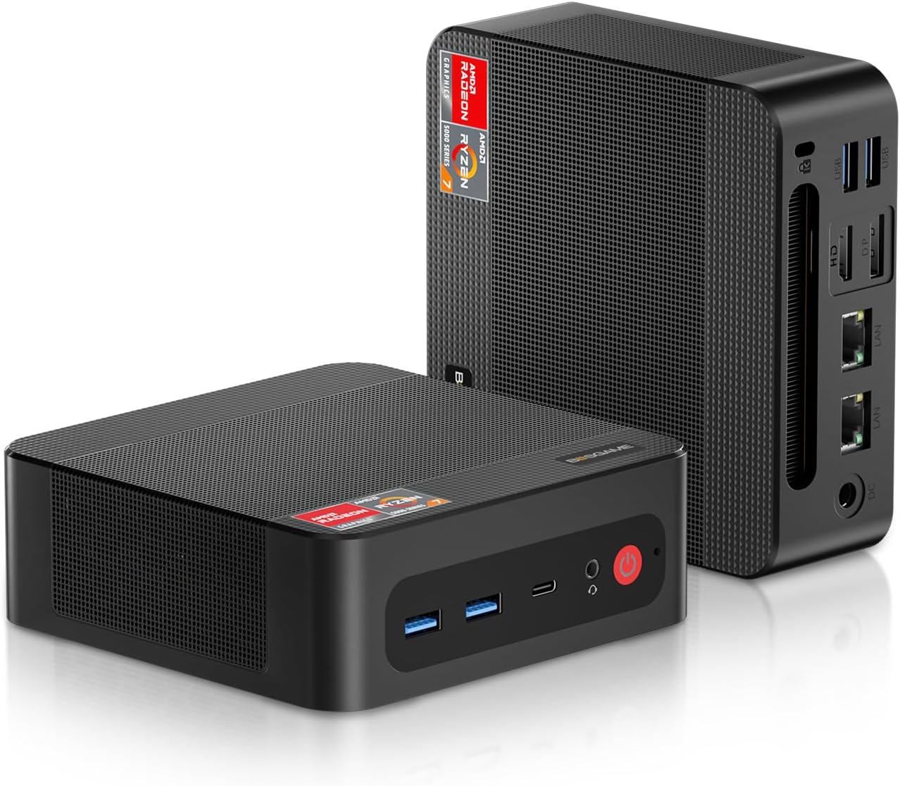 BOSGAME Mini PC Windows 11 Pro[Dual LAN], AMD Ryzen 7 5825U (8C/16T, up to 4.5Ghz) 32GB DDR4 1TB SSD Mini PC Dual Channel, 4K@60Hz Mini Desktop Computers Wi-Fi 6E/BT 5.2