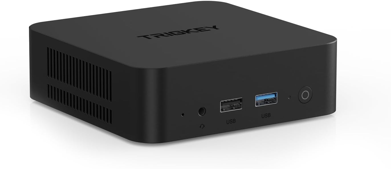 TRIGKEY Key-N100 Mini PC 4C/4T (Up to 3.4GHz) 16G DDR4 500G SSD, Mini Computer Support Dual HDMI 4K@60Hz Output/ 2 * 1000M LAN/WiFi-5/ BT 5.0/USB3.2 Office Desktop PC