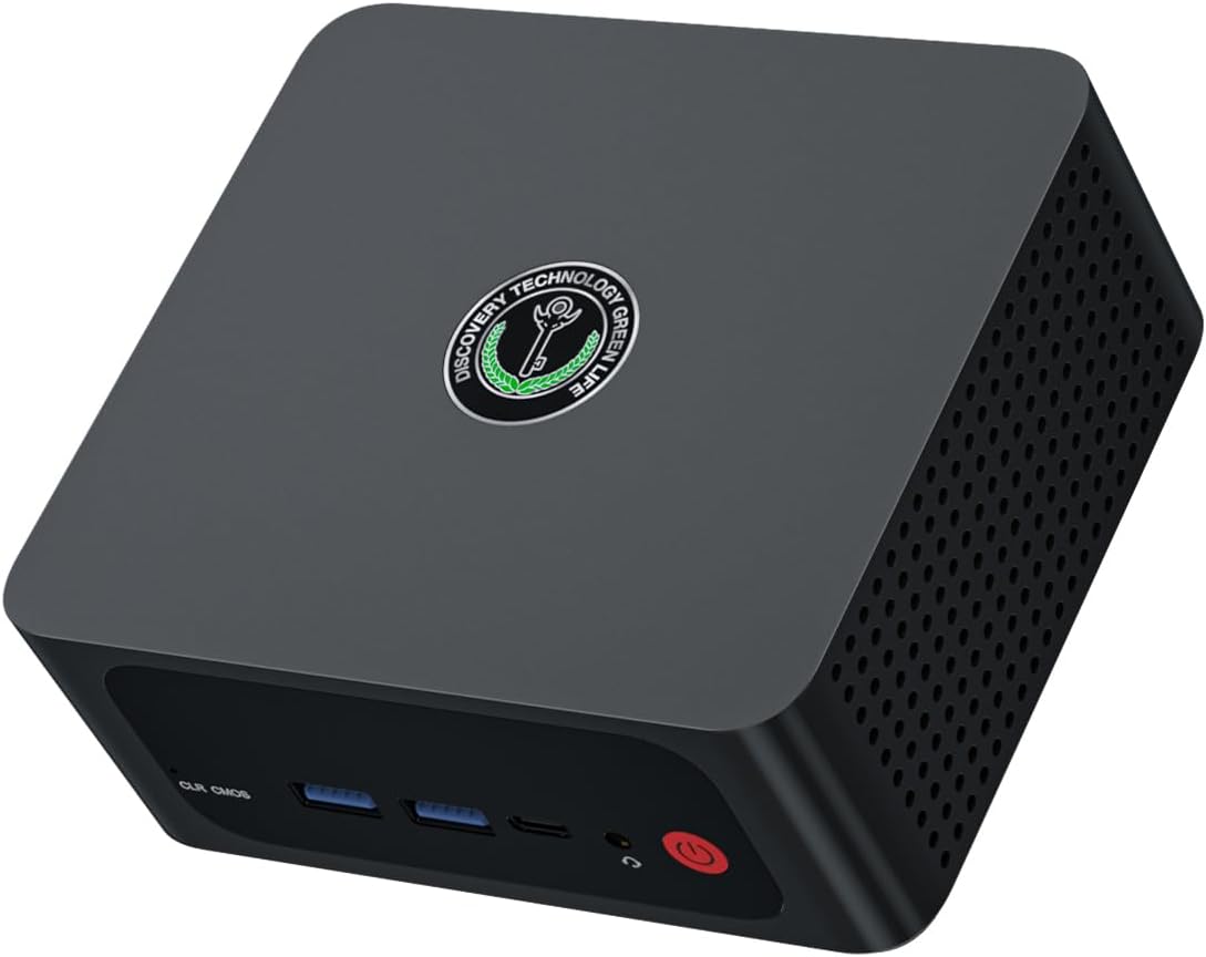 TRIGKEY Mini PC Ryzen 5 6600H(Up to 4.5GHz), 6C/12T, 16G DDR5 500G NVMe SSD, S6 Mini Computer Support HDMI+DP+USB4.0 Triple-Screen 4K Output, 2.5G LAN, WiFi-6, BT5.2, Business Desktop PC