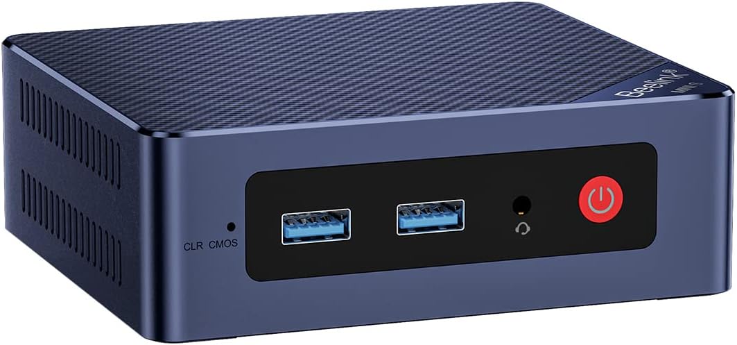 Beelink 12th Gen Intel Alder Lake-N95 Processor (up to 3.40GHz) Mini Computer, MINI-S12 Mini PC, 8GB RAM 256GB SSD Business Mini Desktop PC, Dual HDMI/WiFi 5/BT 4.2/RJ45/WOL/Auto Power On