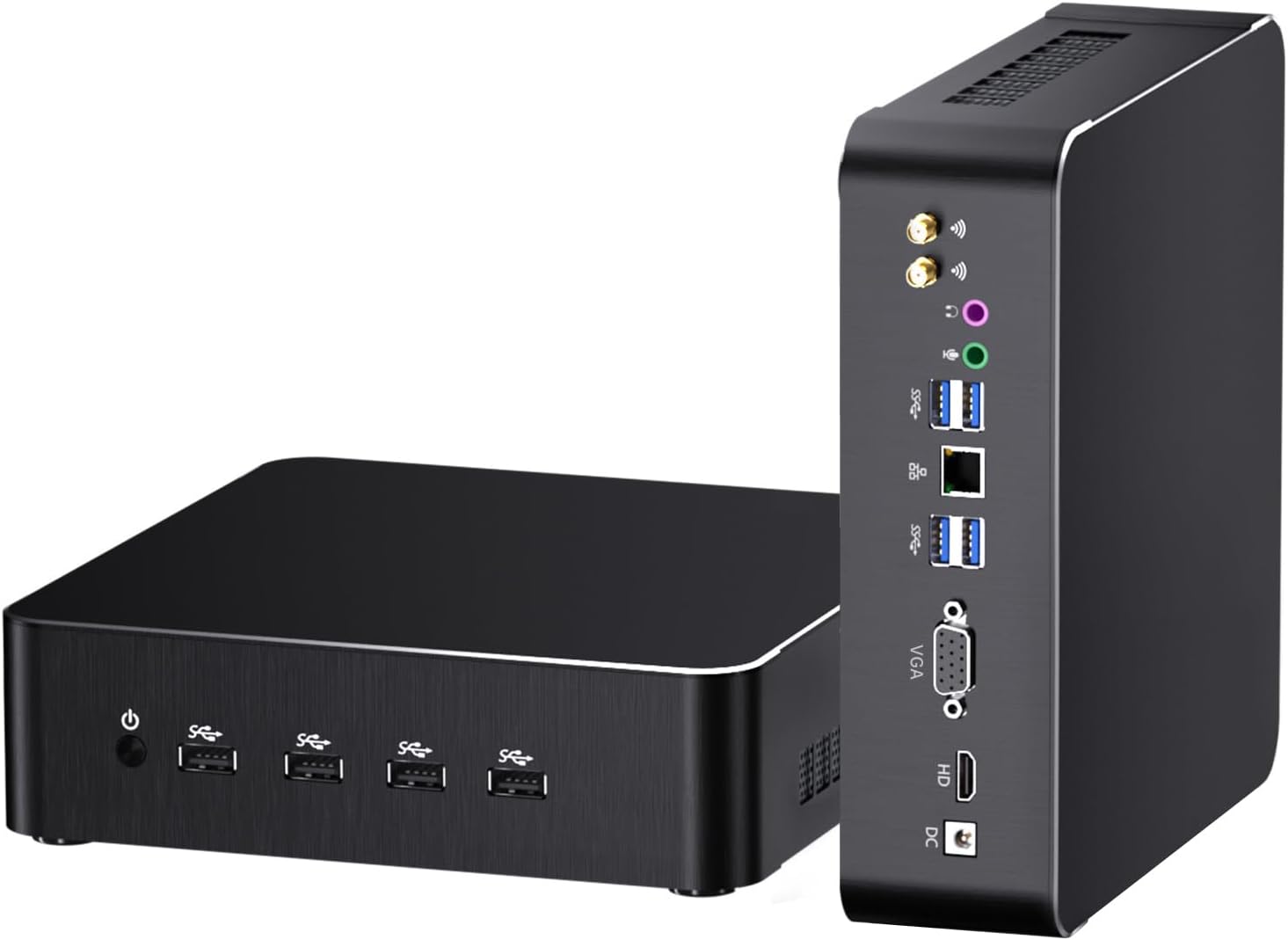 Mavsloly Mini PC with Core i9-11900H (8 Cores, 2.5-4.9GHz), 64G RAM | 2T SSD Desktop Computer, 4K, 1*HDMI, 1*VGA Dual Display Wi-Fi 6e Bluetooth 5.3, WOL Windows 11 Pro