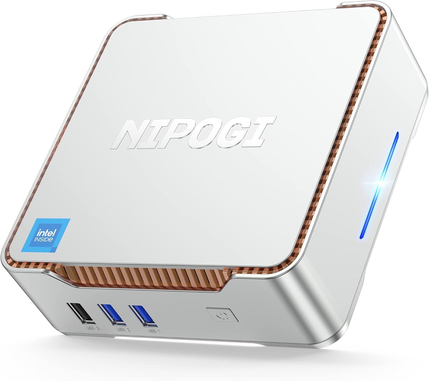 NiPoGi Mini PC Windows 11 Pro Intel Alder Lake-Ν95 12th(up to 3.4GHz) 8GB RAM 256GB M.2 SSD Mini PC Gigabit Ethernet 4K UHD Dual Wi-Fi BT4.2 Mini Computer for Home/Business/School