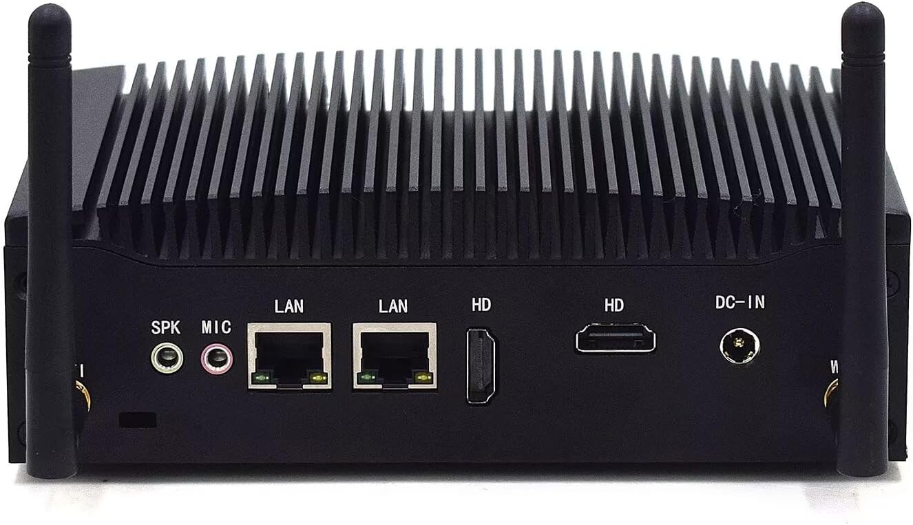 WEIDIAN Fanless PC Industrial PC i5, Industrial Computer 16GB RAM 512GB SSD, Core i5 8260U Win 11 Mini PC 4K 2*HD, 2*RS232, 8*USB, 2*RJ45 Industrial PC Linux Dual Band for Business Home