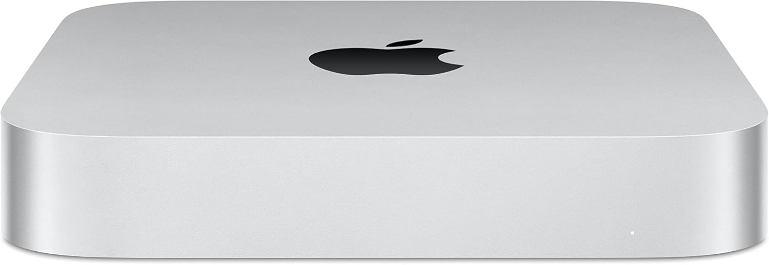 Apple 2023 Mac mini desktop computer with Apple M2 chip with 8‑core CPU and 10‑core GPU, 8GB Unified Memory, 256GB SSD storage, Gigabit Ethernet. Works with iPhone/iPad