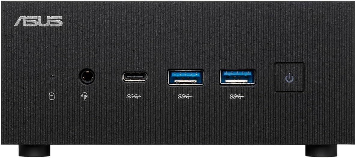 ASUS Mini PC PN52 (S5140AD) Ultra-compact with AMD Ryzen 5 5600H and Integrated Radeon Graphics, supports Quad-4K displays and 8K resolution, 2x PCIe Gen3 x4 M.2 PCIE 256G G3 SSD, 2.5 Gb LAN, WiFi 6E