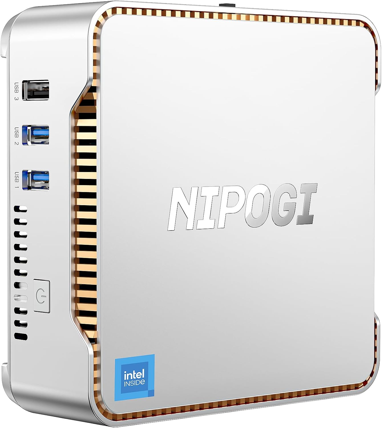 NiPoGi Mini PC Ιntel Alder Lake-N97(Beat N100/N95, up to 3,6 GHz), 8GB DDR4 256GB M.2 SSD GK3PLUS Mini Computer WiFi6, LAN, 2x HDMI,4K Triple Display Small PC Come VESA for School/Office/Business.