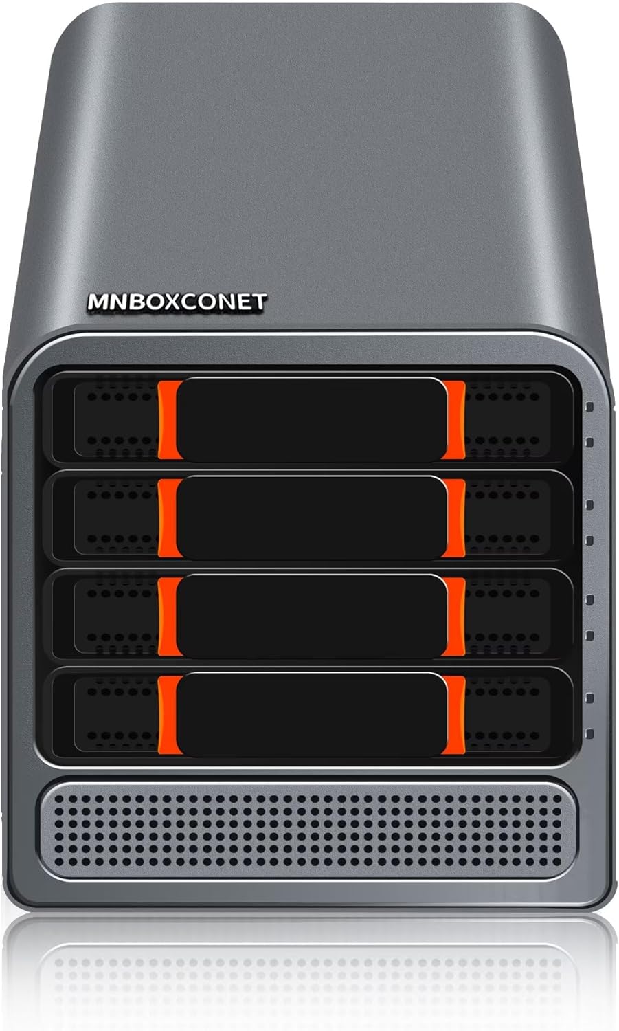 MNBOXCONET Mini PC N305 Nas 4 Bay Server Octa-Core,3-in-1 Micro PC Computer DDR5 8GB RAM 128GB NVMe SSD, SPK/MIC, SJR4 Dual 2.5GbE i226V LAN Soft Router, Hot Swapping HTPC Network Security