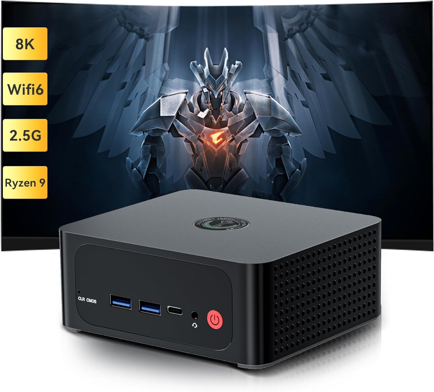 TRIGKEY S6 8 Core 16 Thread AMD Mini PC Zen4 Ryzen 9 6900HX（Up to 5.1GHz） 16G DDR4+500GB NVME PCIE4.0 SSD Micro PC | 12Core 2400MHz HD| WIFI-6 | BT 5.2 | HDMI+DP | Type-C | USB 4.0/3.2