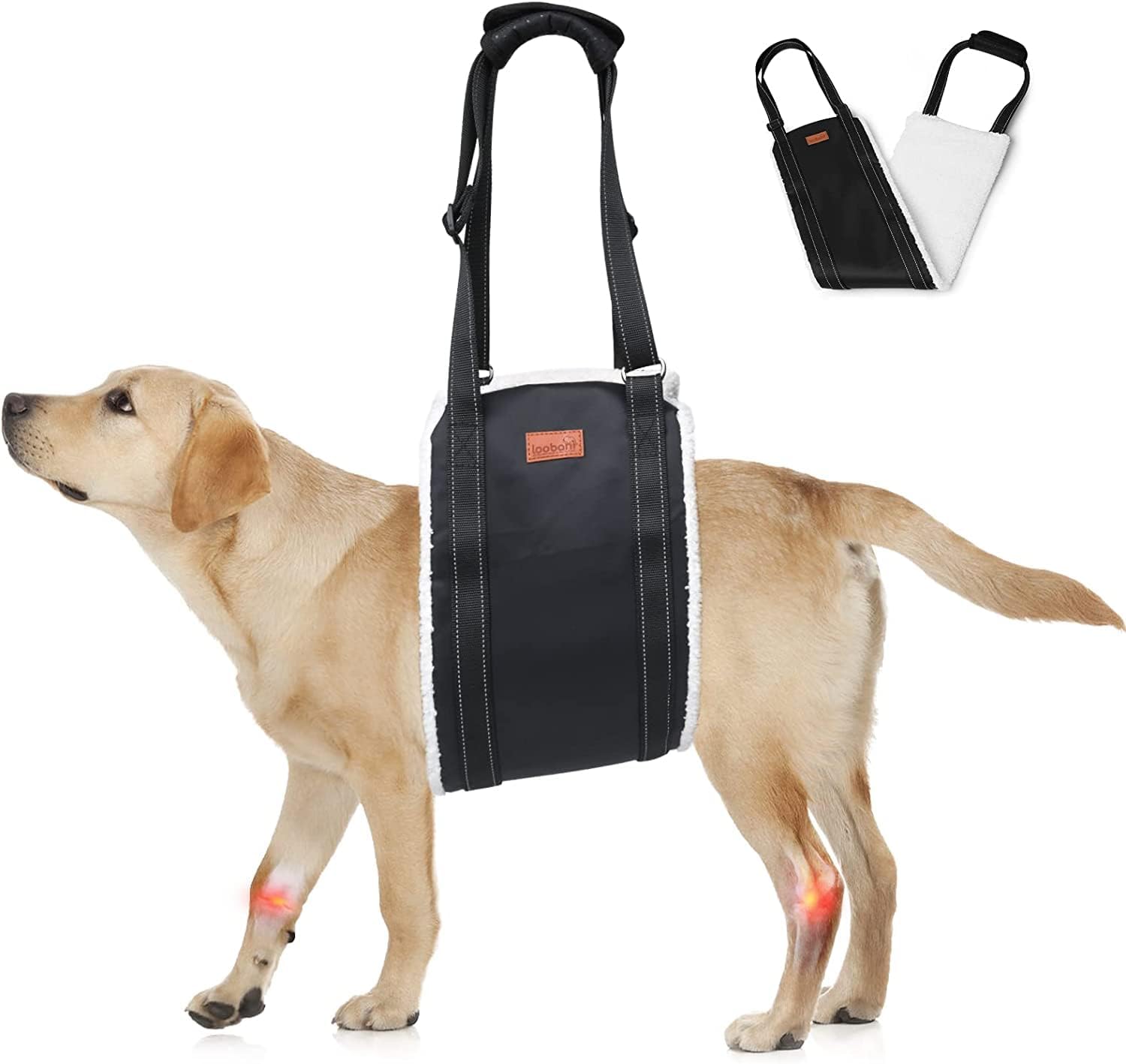 Large Dog Mobility Aids Support Sling For Back Legs, Dog Lifting Harness to Lift Pets Hind Front Rear for Canine and Old K9 Cruciate Ligament Rehabilitation