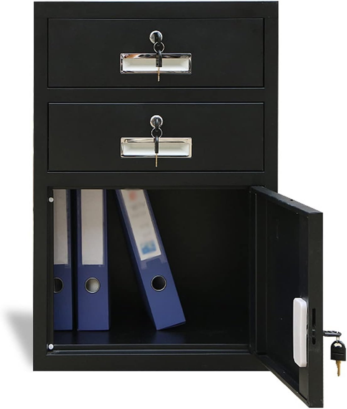 Metal filing cabinet with lock, suitable for office storage small document cabinet tool cabinet (1)