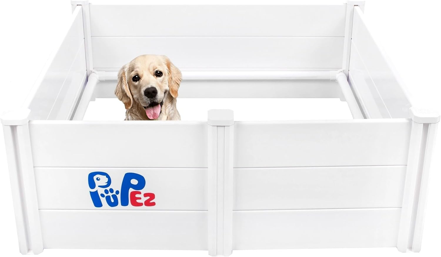 PUPez Whelping Box – 48″x48″x18″ – Whelping Bed, Pen for Puppies, Large Breed Dogs