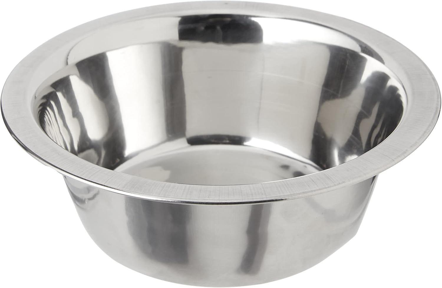 Rosewood Deluxe Stainless Steel Dog Bowl, 6.5-Inch, Clear